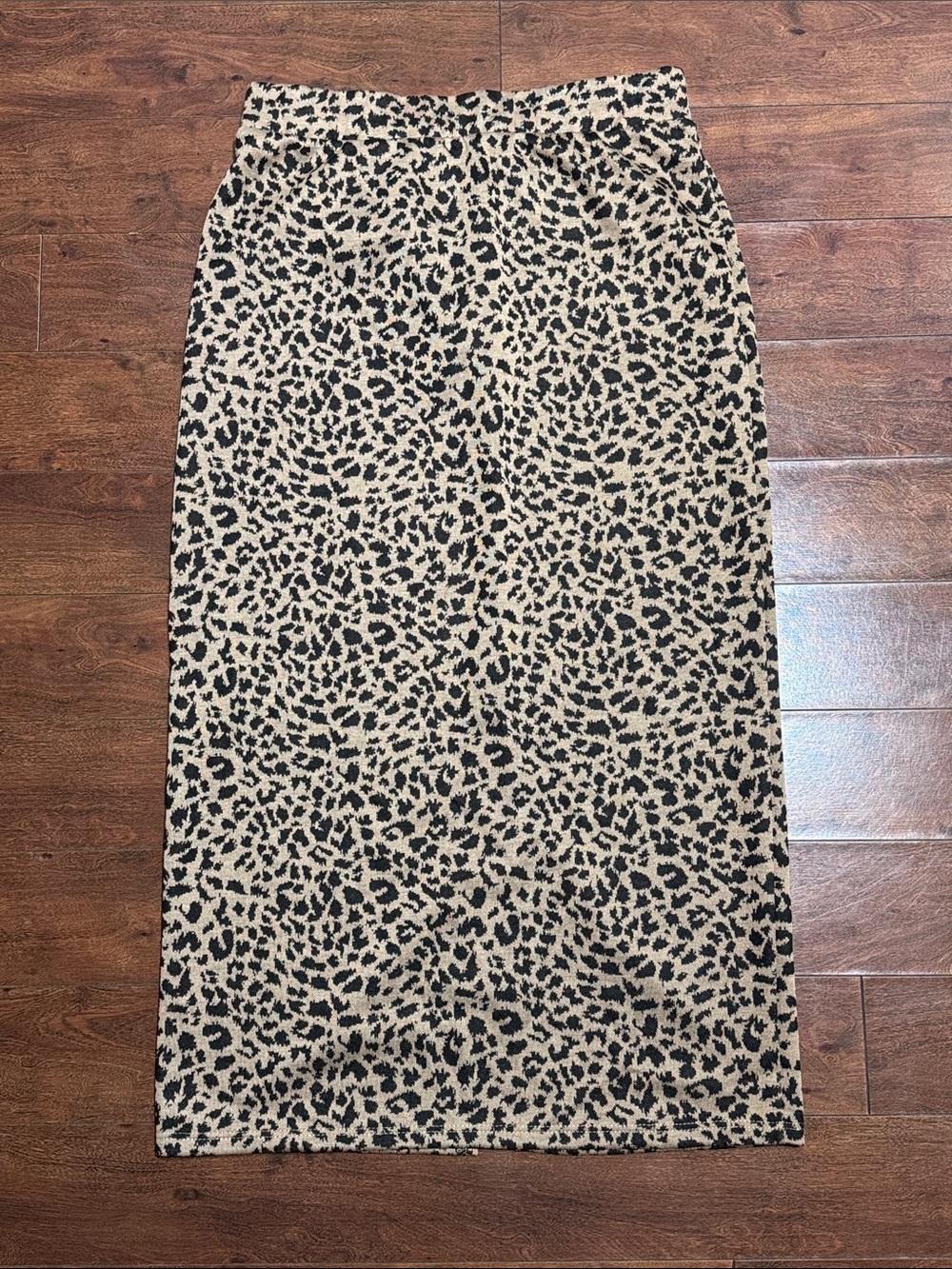 Gilli Leopard Pencil Skirt - Black and Tan